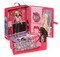 Badger Basket Home & Go Dollhouse Playset Travel & Storage Case with Bed/Bedding for 12-inch Fashion Dolls - Pink/Multi